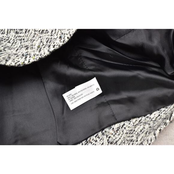 Gap Design & Crafted Women's Tweed Moto Jacket Regular Size XXL Black White NEW - Picture 7 of 8